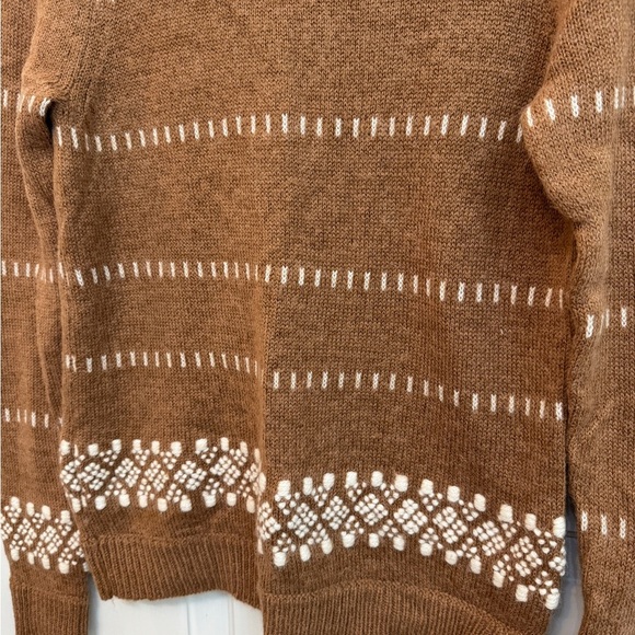 J. Crew Tan Knit Sweater with cream details. Size S - Picture 3 of 8